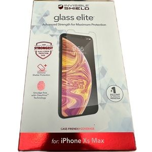 NWOT ZAGG INVISIBLE SHIELD | GLASS ELITE SCREEN PROTECTOR | for iPHONE Xs MAX |
